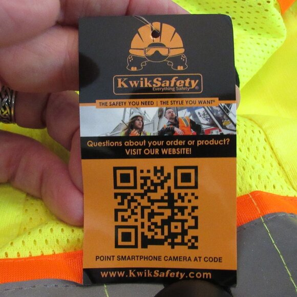 New With Tags Kwiksafety Yellow First Lady Women's Safety Vest Size Small - Picture 5 of 6